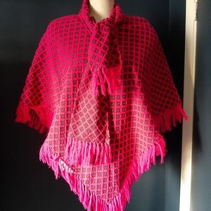 Pink  cotton poncho